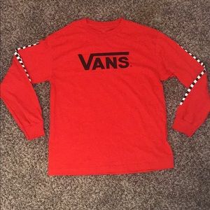 red long sleeve vans shirt